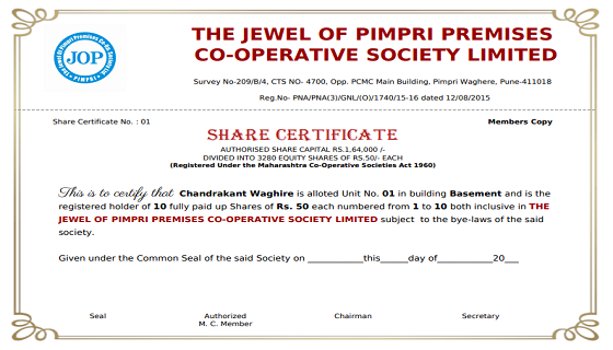 Share Certificate